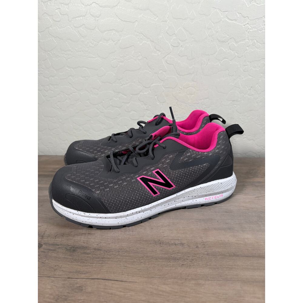 New Balance Wmn's Composite Toe Logic Industrial Work Boot Shoe Grey/Pink Sz 9